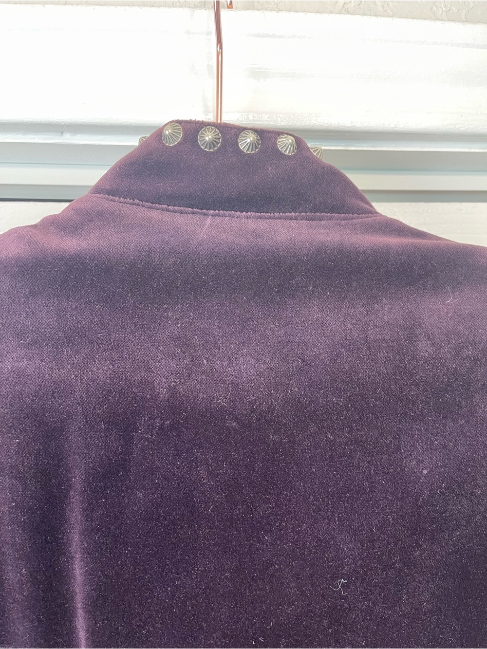 Vintage Double D Ranch Wear Plum Velvet Studded Western Jacket M - Picture 10 of 12
